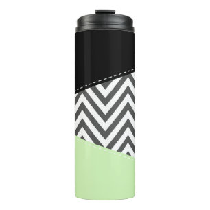 Bouteilles Isothermes Gray Zigzag, Gray Chevron, Zigzag Pattern, Mint