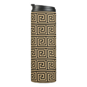 Bouteilles Isothermes Grec Meander Carré Motif principal Brown