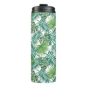 Bouteilles Isothermes Green Tropical Exotic Botanic Palm Tree Feuilles