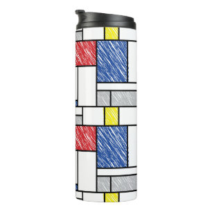 Bouteilles Isothermes Gribouillages Mondrian Minimaliste De Stijl Art Mo