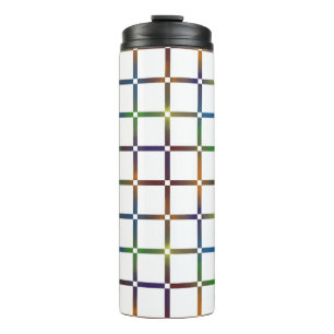 Bouteilles Isothermes Grille arc-en-ciel colorée avec espace négatif