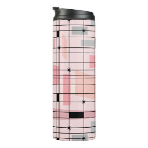 Bouteilles Isothermes Grille rose rétro et clignotante thermale