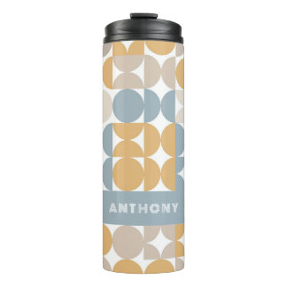 Bouteilles Isothermes Gris Bleu Beige Jaune Motif d'art du Midtown