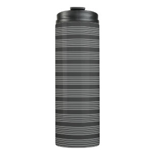 Bouteilles Isothermes Gris et charbon de bois cinq bandes motif