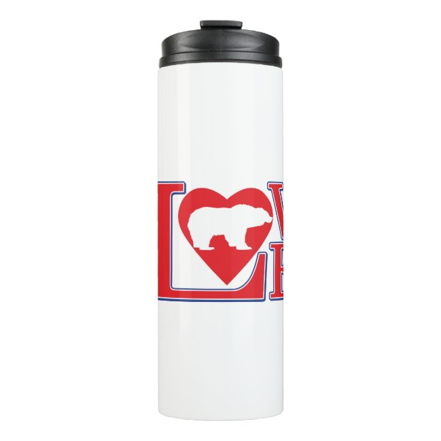 Bouteilles Isothermes Grizzly Oear Love Heart (Devant)