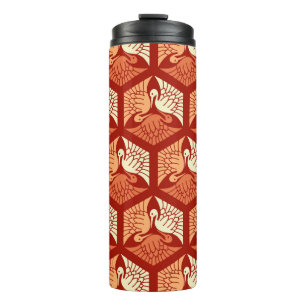 Bouteilles Isothermes Grues japonaises, mandarine et orange clair