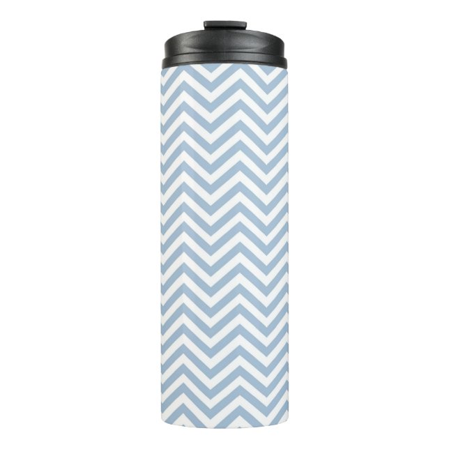 Bouteilles Isothermes Grunge bleu-clair Chevron texturisé (Devant)