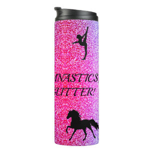 Bouteilles Isothermes Gymnastique, Chevaux, Parties scintillant, Sparkle