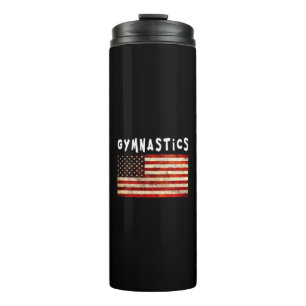 Bouteilles Isothermes Gymnastique Grunge Américain Drapeau USA