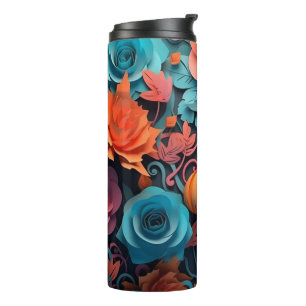 Bouteilles Isothermes Halloween 3D orange et turquoise