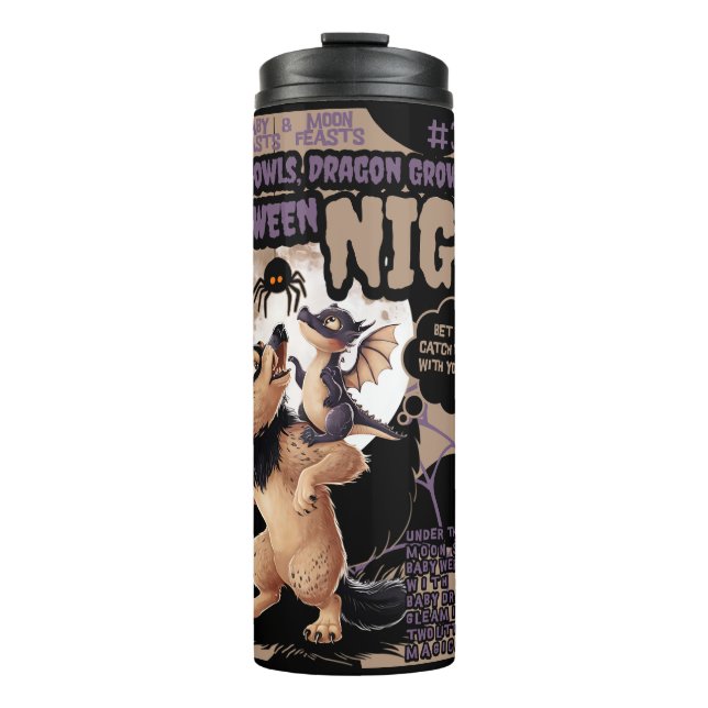 Bouteilles Isothermes HALLOWEEN BÉBÉ WEREWOLF ET DRAGON Tumbler Thermal (Devant)
