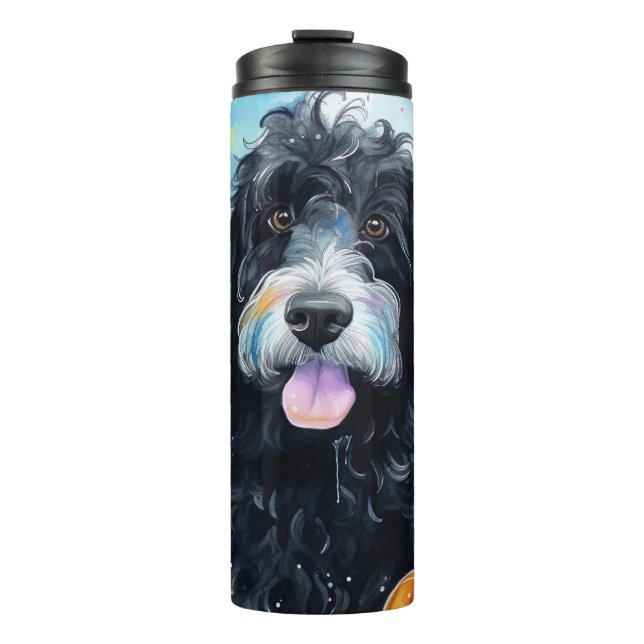 Bouteilles Isothermes Halloween Bernedoodle Avec La Peur Citrouille (Devant)