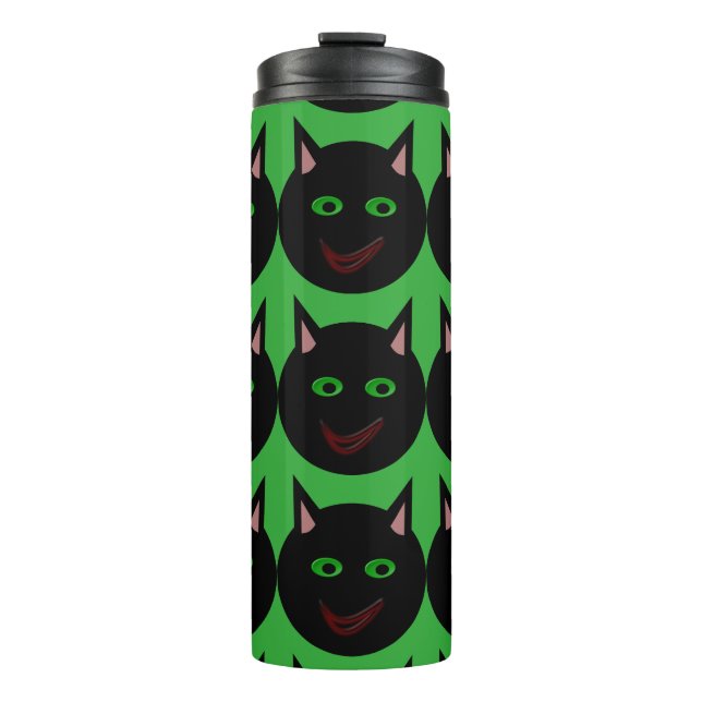 Bouteilles Isothermes Halloween Chat noir Tumbler thermique (Devant)