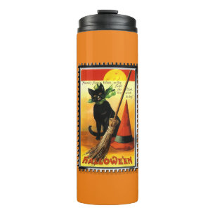 Bouteilles Isothermes Halloween Chat noir Tumbler thermique