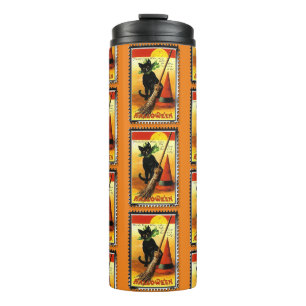 Bouteilles Isothermes Halloween Chat noir Tumbler thermique