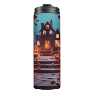 Bouteilles Isothermes Halloween Citrouille brillant