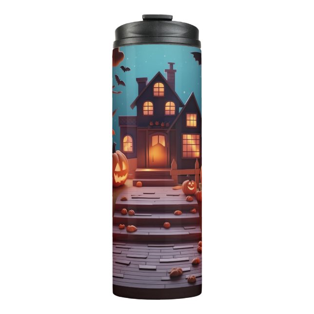 Bouteilles Isothermes Halloween Citrouille brillant (Devant)