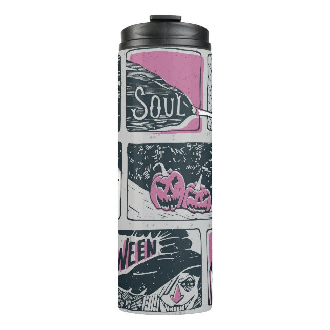 Bouteilles Isothermes Halloween de bande dessinée : Illustration amusant (Devant)