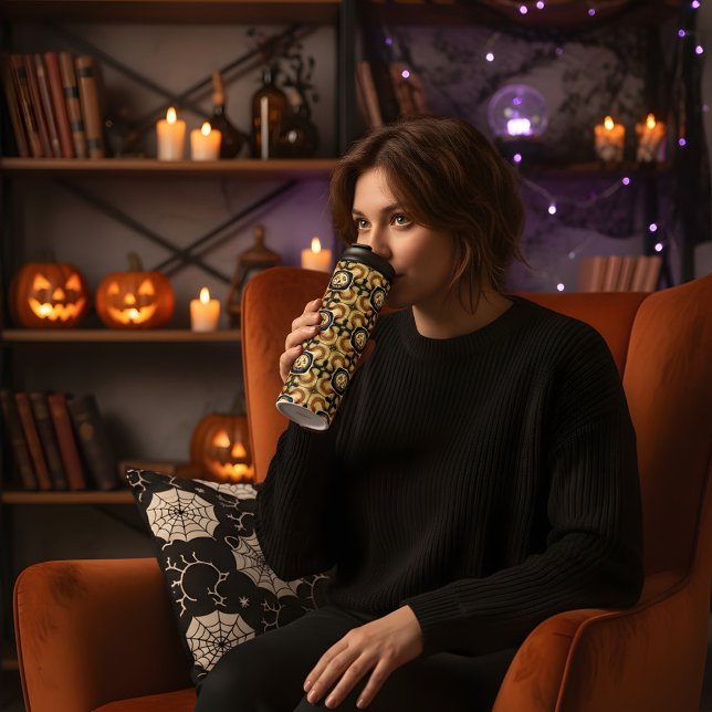 Bouteilles Isothermes Halloween Inflated Puff Citrouille Face Design (Créateur téléchargé)