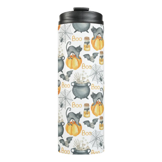 Bouteilles Isothermes Halloween Whimsical Cauldron et Motif de chats (Devant)