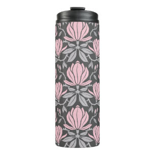 Bouteilles Isothermes Hand-drawn seamless pattern with magnolia flowers.