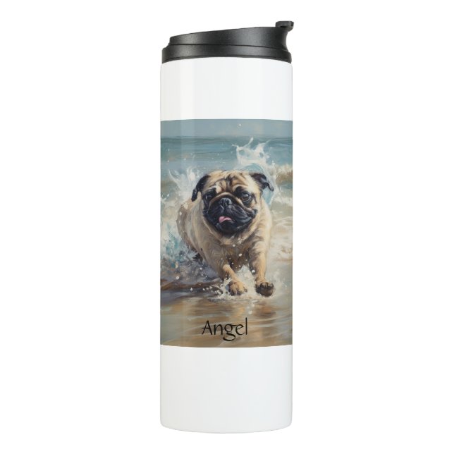 Bouteilles Isothermes Happy Carlin at the Beach personnalisable (Tourné sur la gauche)