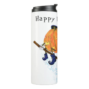 Bouteilles Isothermes Happy Halloween sorcière Citrouille Volant Chambr