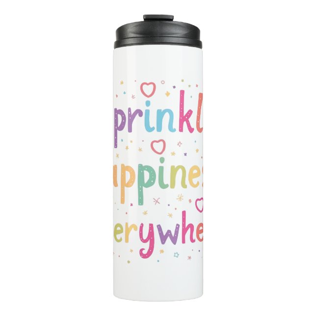 Bouteilles Isothermes Happy Vibes Sprinkle Happiness Confetti Art (Devant)