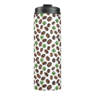 Bouteilles Isothermes Haricots de café irlandais et trèfles design amusa