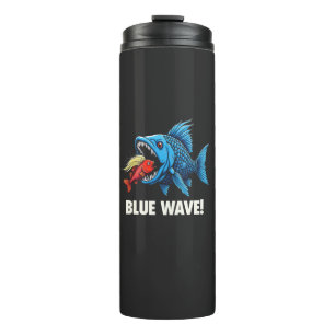 Bouteilles Isothermes Harris Walz Élection Blue Waves Démocrate Fish