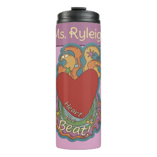 Bouteilles Isothermes Heart the Beat : Doodles pour les mélomanes : rose