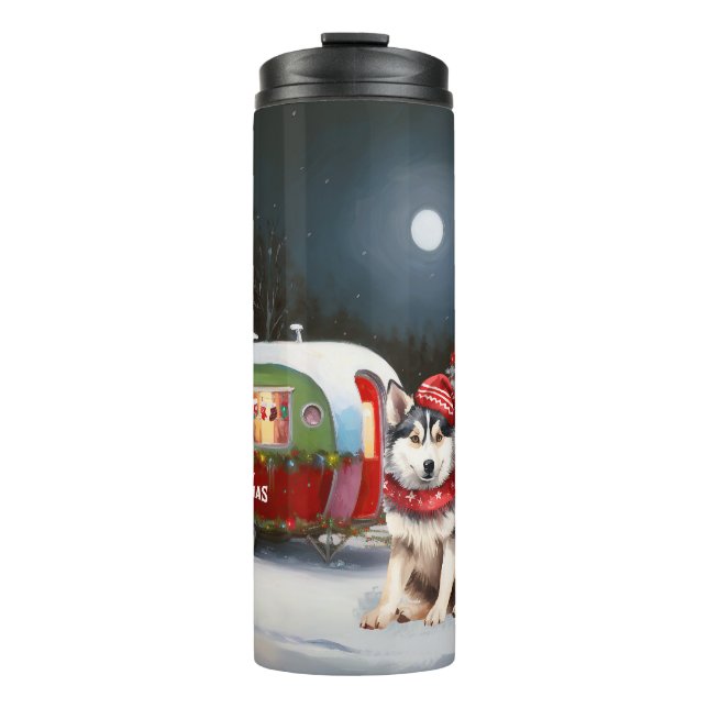 Bouteilles Isothermes Hiver Sibérie Husky Caravan Christmas Adventure (Devant)