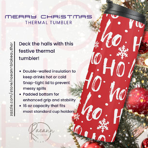 Bouteilles Isothermes Ho-Ho-Ho Joyeux Noël Tumbler Thermique