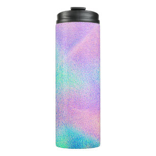 Bouteilles Isothermes Holographique texture réelle en bleu rose vert