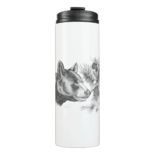 Bouteilles Isothermes Hotte en bois Ours noir