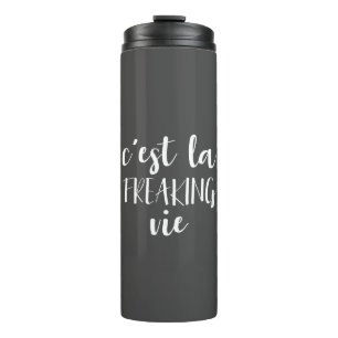 Bouteilles Isothermes Humour français drôle Cadeau Francophile noir Pari