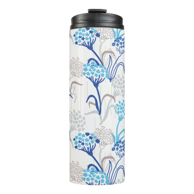 Bouteilles Isothermes Hydrangée légère et aérée Motif floral (Devant)