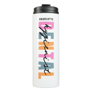Bouteilles Isothermes Hygiéniste dentaire Nom personnalisé Script modern