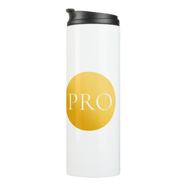 Bouteilles Isothermes I AM A PRO | Elegant Gold Circle Motivational Mug (Tourné sur la droite)