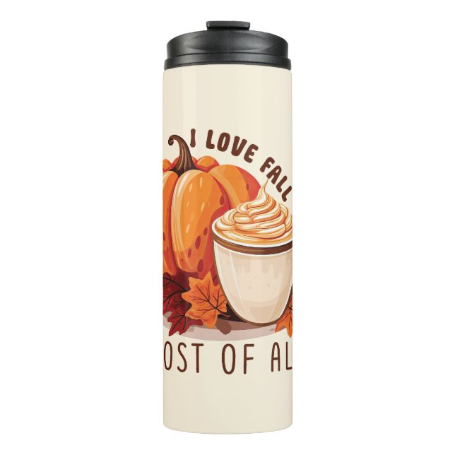 Bouteilles Isothermes I Love Fall - Citrouille et Citrouille Spice Latte (Devant)