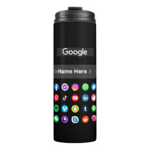 Bouteilles Isothermes Icônes de médias sociaux tendance Google barre de 