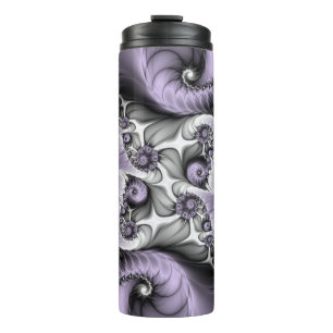 Bouteilles Isothermes Illusion de lilas Art floral abstrait fractal Fant