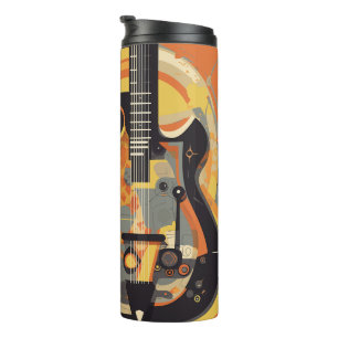Bouteilles Isothermes Illustration de guitare rétro Tumbler thermique
