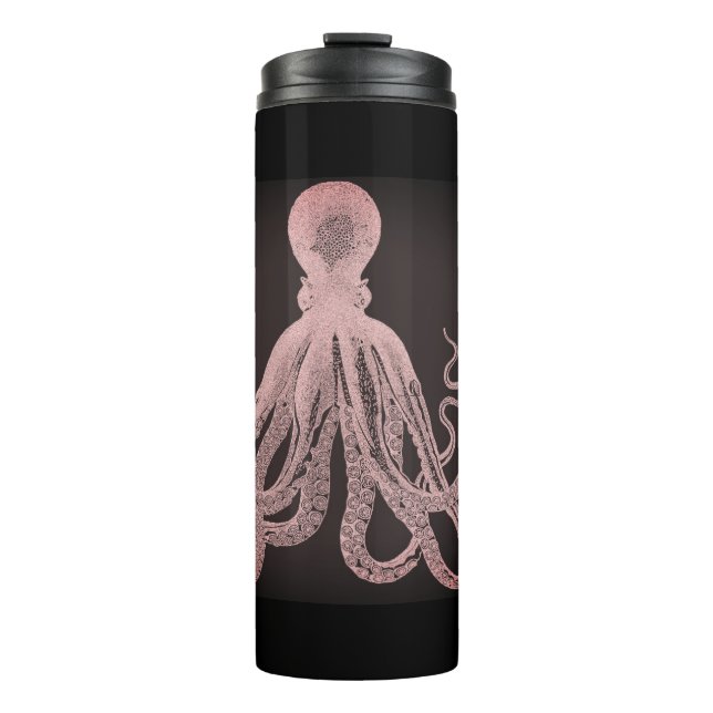 Bouteilles Isothermes Illustration de pieuvre rose (Devant)