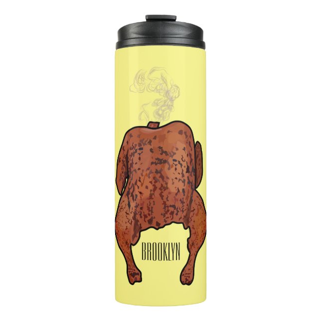 Bouteilles Isothermes Illustration de poulet rôti (Devant)