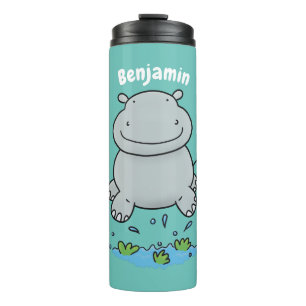 Bouteilles Isothermes Illustration de saut en hippo mignon