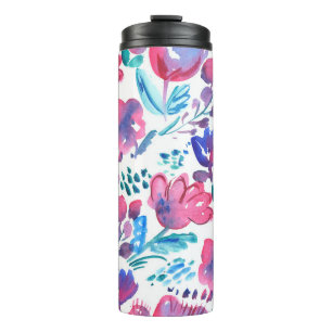 Bouteilles Isothermes illustration de style boho floral rustique dessiné