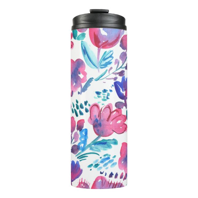 Bouteilles Isothermes illustration de style boho floral rustique dessiné (Devant)