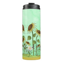 Illustration de tournesol d'été d'or sur le vert
