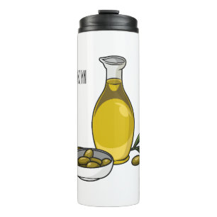 Bouteilles Isothermes Illustration d'huile d'olive